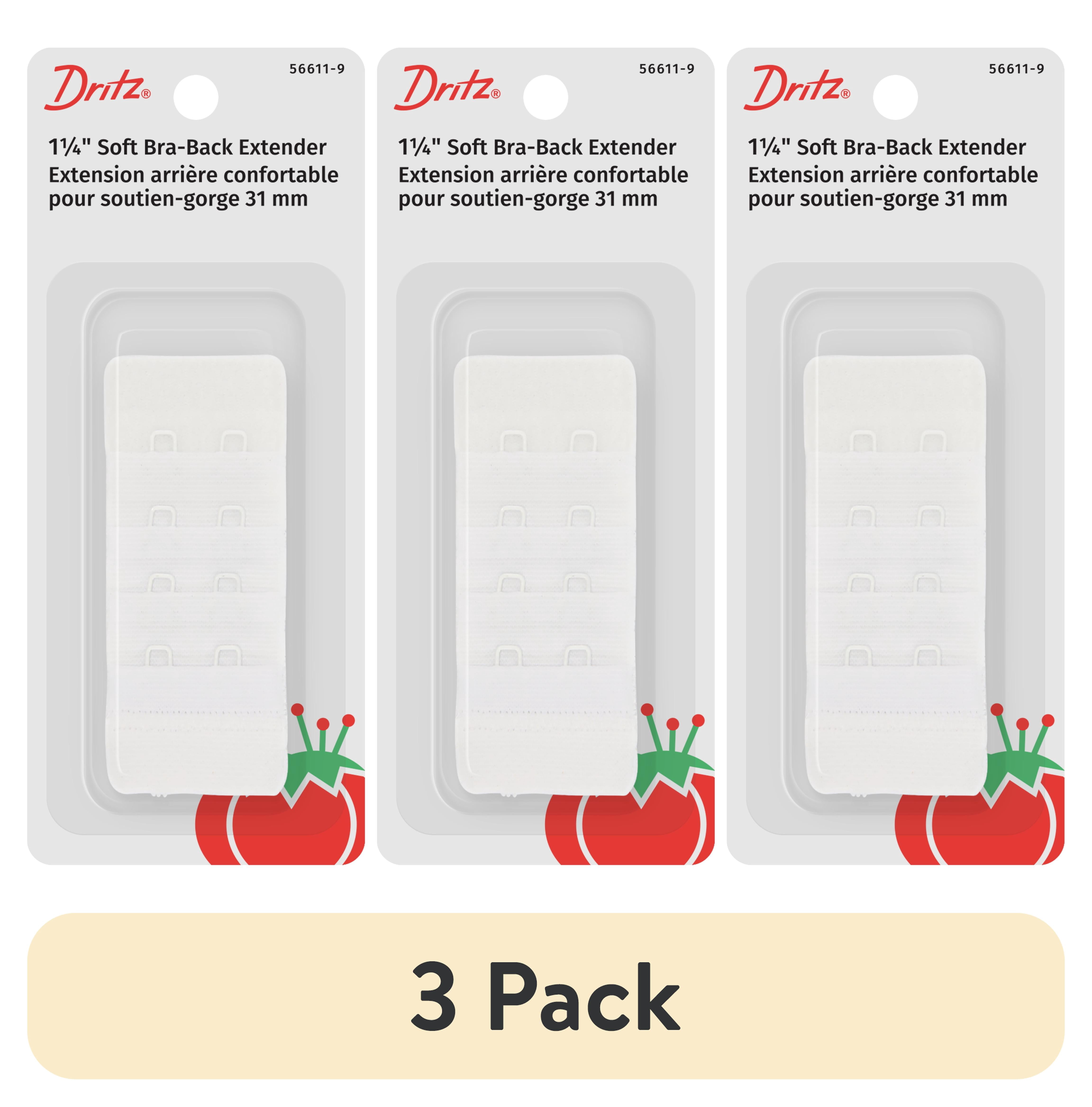 (3 pack) Dritz 1.25" Soft White Bra Extender Hooks, 2 Count