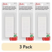 (3 pack) Dritz 1.25" Soft White Bra Extender Hooks, 2 Count