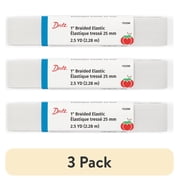 (3 pack) Dritz 1" Sewing & Crafting Braided Elastic White 2.5 Yards