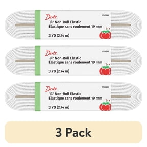 (3 pack) Dritz 3/4" Sewing & Crafting Non-Roll Elastic White 3 Yards
