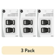 (3 pack) Dritz 5/8" Black Parachute Buckles for crafting or replacement, 2 Count