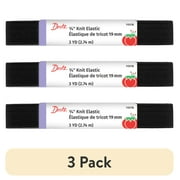 (3 pack) Dritz 3/4" Sewing & Crafting Knit Elastic Black 3 Yards
