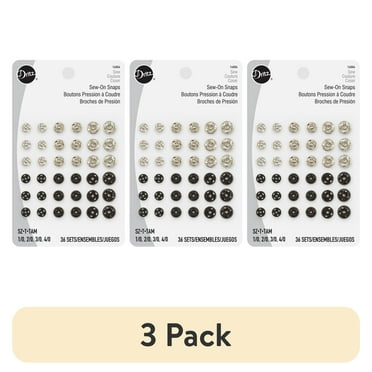 (3 pack) Dritz Sew-On Snaps, 36 Count