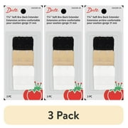 (3 pack) Dritz Women's 1-1/4" Bra-Back Extenders, Assorted, 3 Count