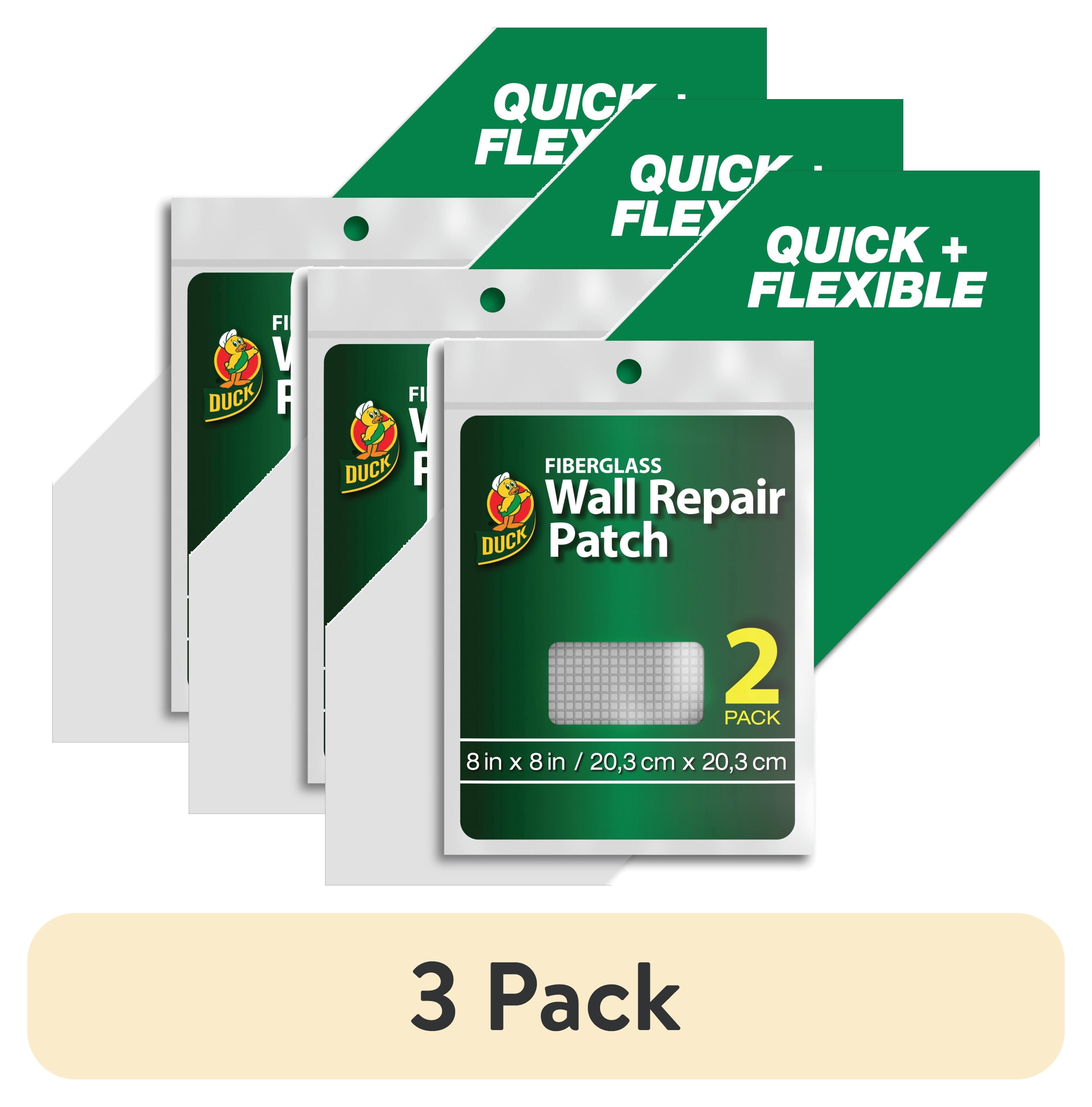 (3 pack) Duck Brand 8 in. x 8 in. White Fiberglass Wall Repair Patch, 2 ...
