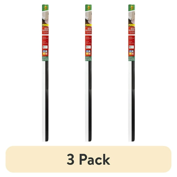 (3 pack) Duck Brand White Aluminum Standard Door Bottom Seal, 1.63 in. x 36 in.