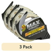 (3 pack) Duck Max Strength Clear Packaging Tape with Dispenser, 1.88 in. x 38.2 yd.