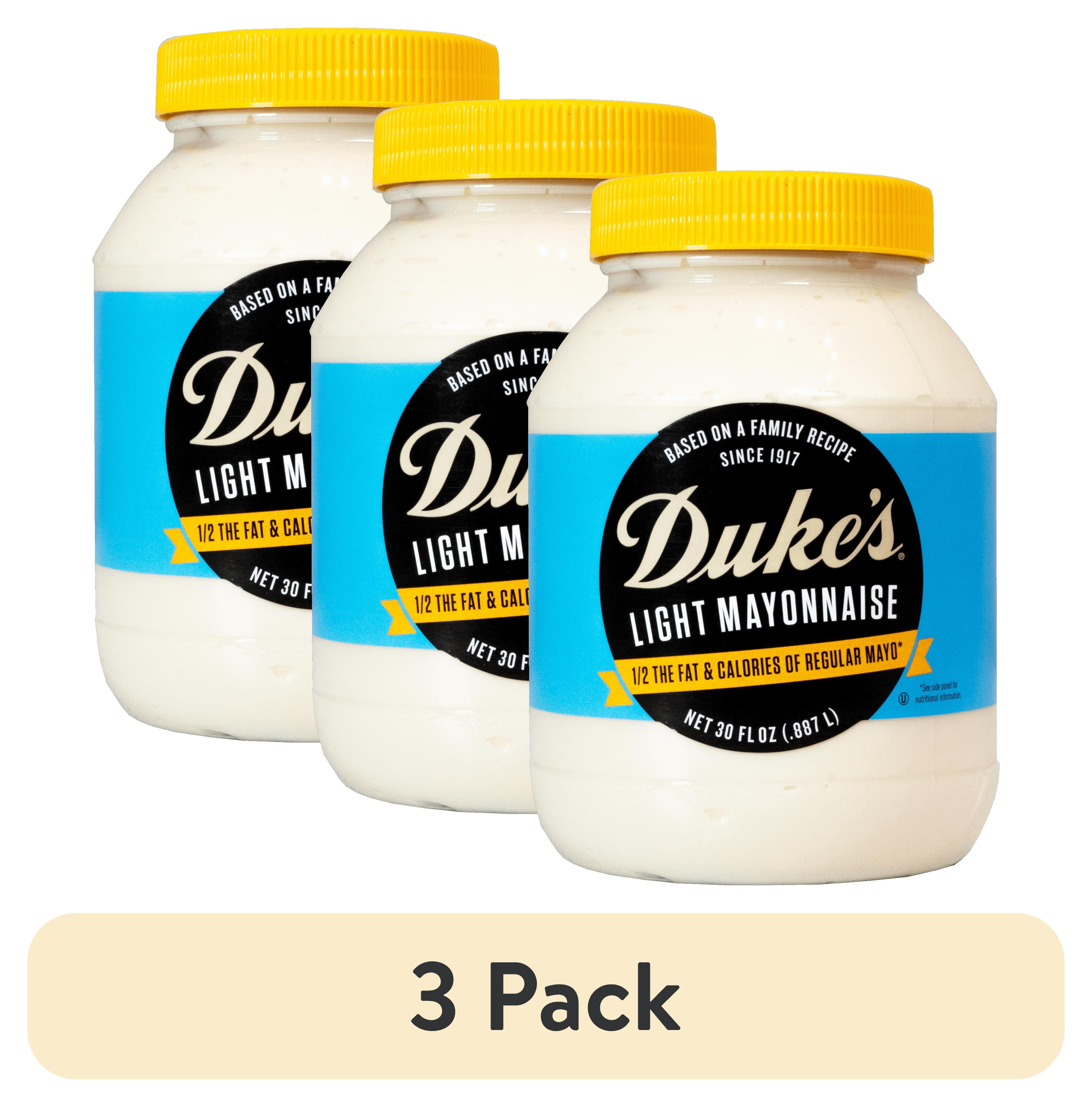 (3 pack) Duke's Mayonnaise, Light Mayo - 30 oz Jar