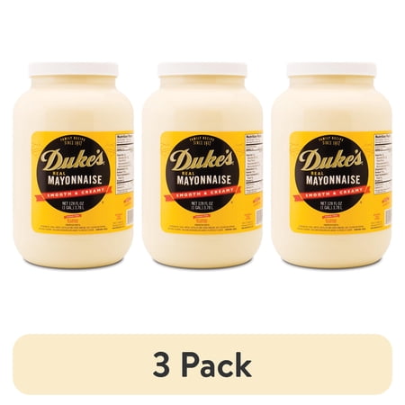 (3 pack) Duke's Real Mayonnaise, 128 oz Jar