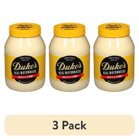 (3 pack) Duke's® Real Mayonnaise, 48 oz Jar, Smooth & Creamy Mayo