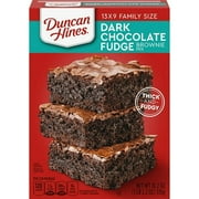(3 pack) Duncan Hines Dark Chocolate Fudge Brownie Mix, 18.2 oz