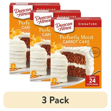 (3 pack) Duncan Hines Carrot Cake Mix, 15.25 oz.