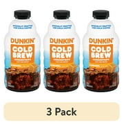 (3 pack) Dunkin’ Caramel Flavored Cold Brew Coffee Concentrate, 31 oz