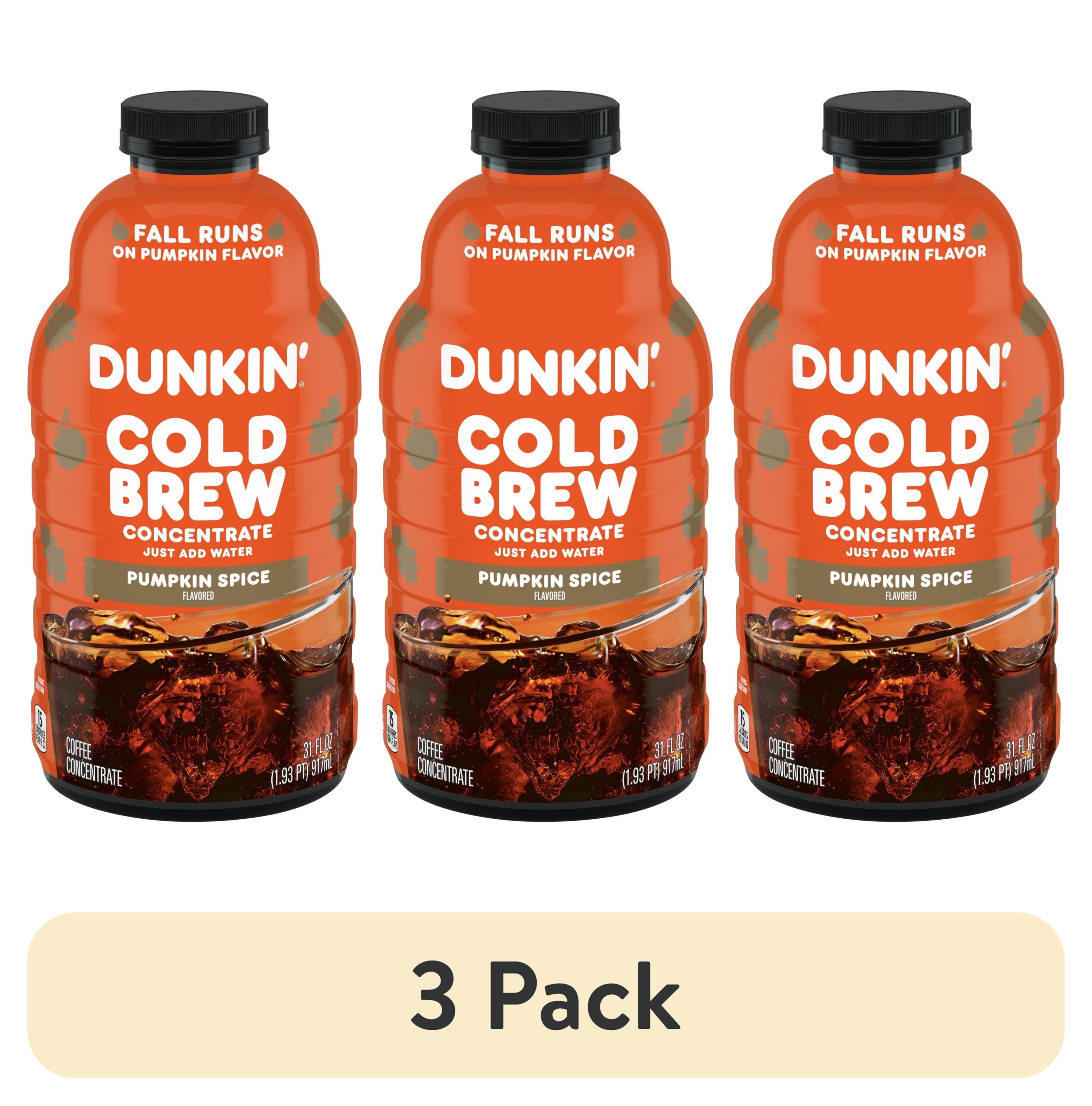 (3 pack) Dunkin' Pumpkin Spice Flavored Cold Brew Coffee Concentrate ...