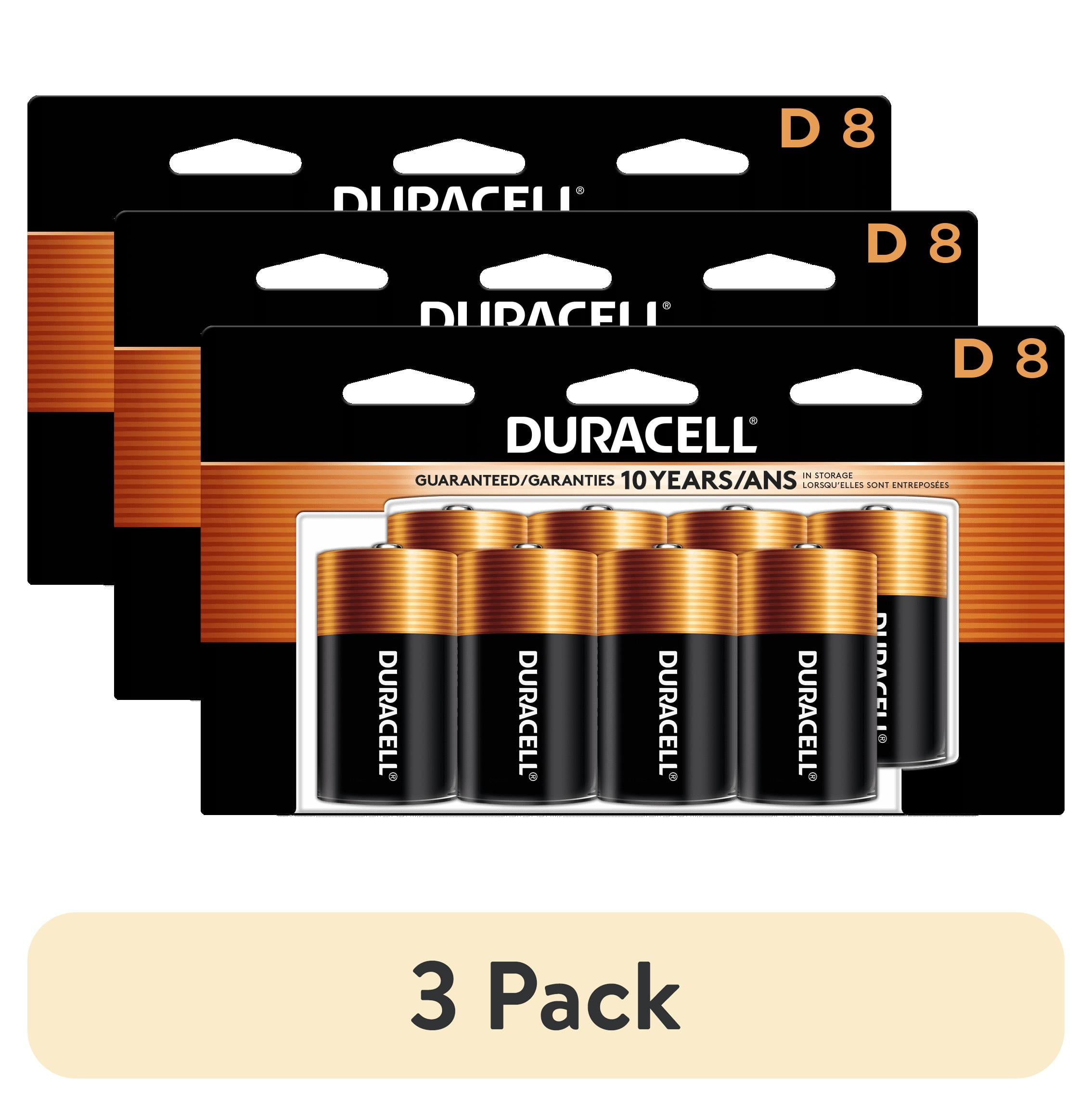 (3 pack) Duracell 1.5V Coppertop Alkaline D Batteries, 8 Pack