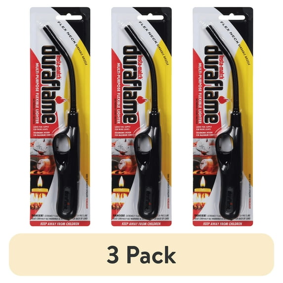 (3 pack) Duraflame Flexible Neck Insta-Match Utility Lighter 11.5 Inch