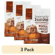 (3 pack) E & C's Snacks Heavenly Hunks, Gluten-Free, Vegan Baked Oatmeal Chocolate Chip Cookie, 6 oz, 6 Count