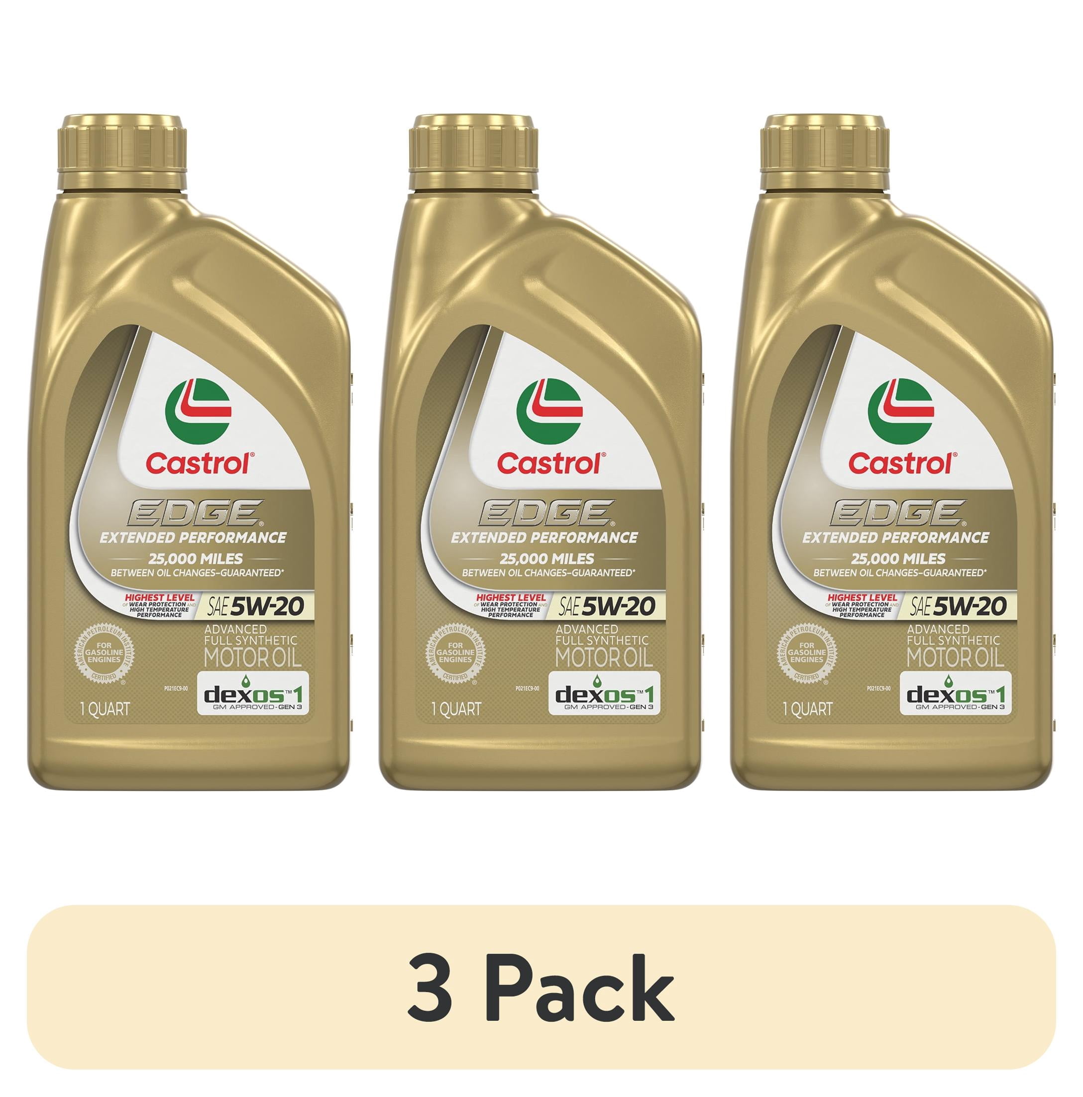 (3 pack) EDGE Extended Perf 5W-20, 1 Quart
