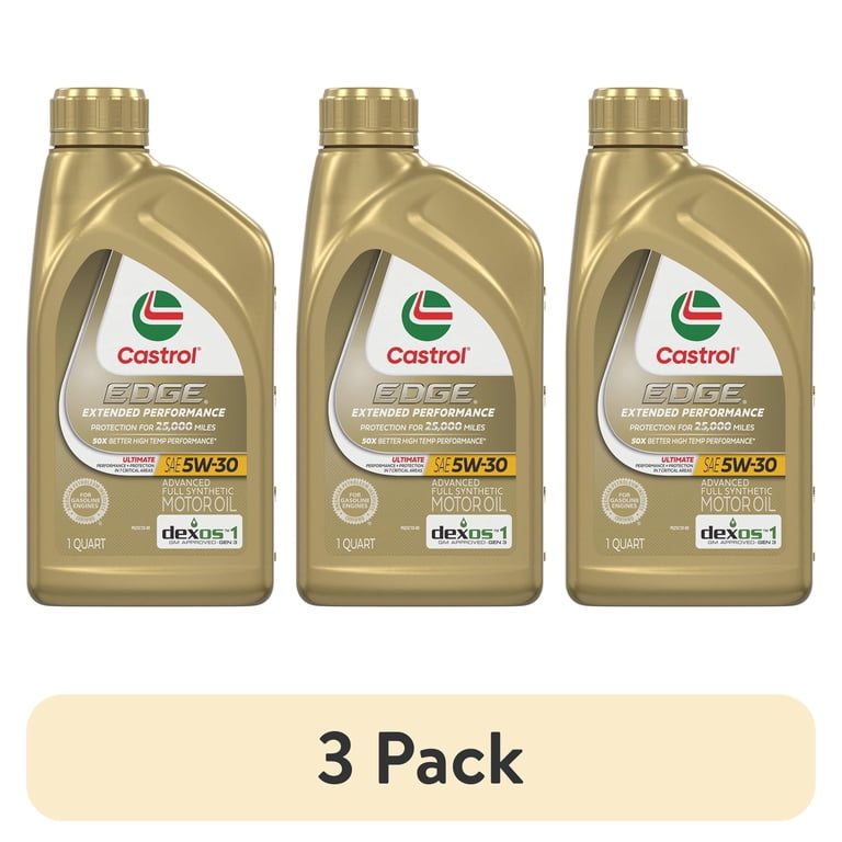 3 pack) EDGE Extended Perf 5W-30, 1 Quart - Walmart.com