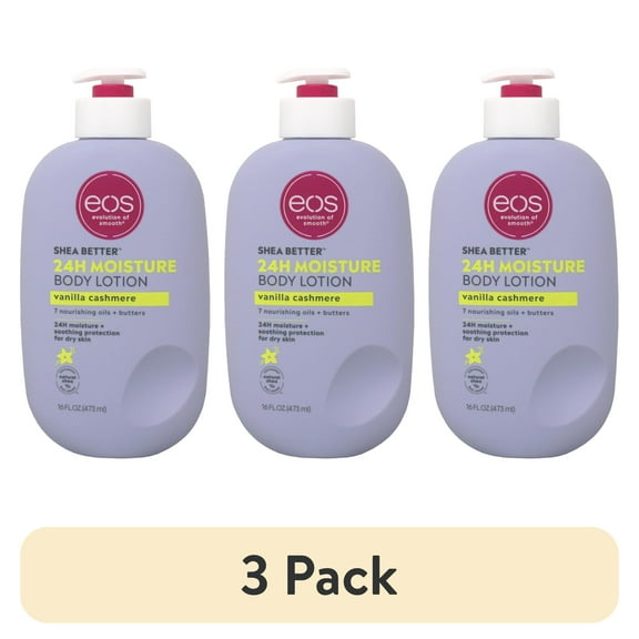 (3 pack) EOS Shea Better Body Lotion, Vanilla Cashmere 16 Ounce