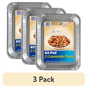 3 pack 3 pack EZ Foil Disposable Casserole Pans, 11.75 x 9.25 in., 2 Count