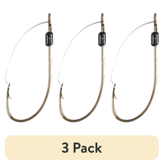 (3 pack) Eagle Claw Weedless Baitholder Hooks - 4/0