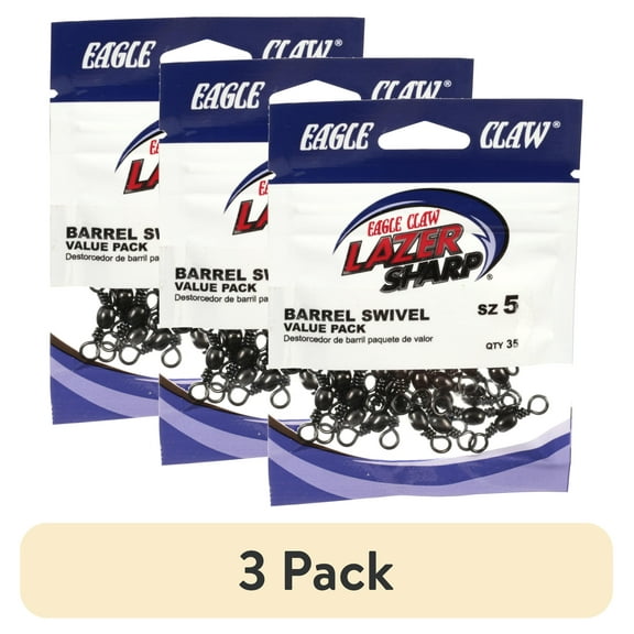 (3 pack) Eagle Claw Ball Bearing Swivel, Size 5