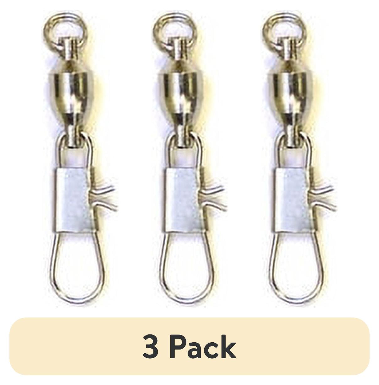 (3 pack) Eagle Claw Ball Bearing Swivel with Interlock Snap, Size 0