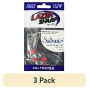 (3 pack) Eagle Claw Lazer Sharp 17" Ready Rig with Hook, Size 10, 1/2 oz., 2 Pack