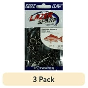 (3 pack) Eagle Claw Lazer Sharp 30" Snapper Double Drop Drum Fishing Rig, Black, 2 Pack