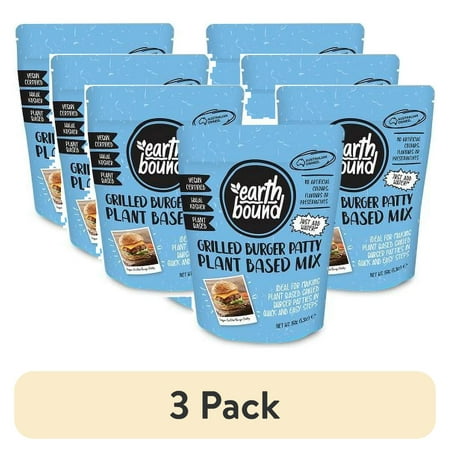 (3 pack) Earth Bound Grilled Burger Plant Based Mix, 5.3 oz