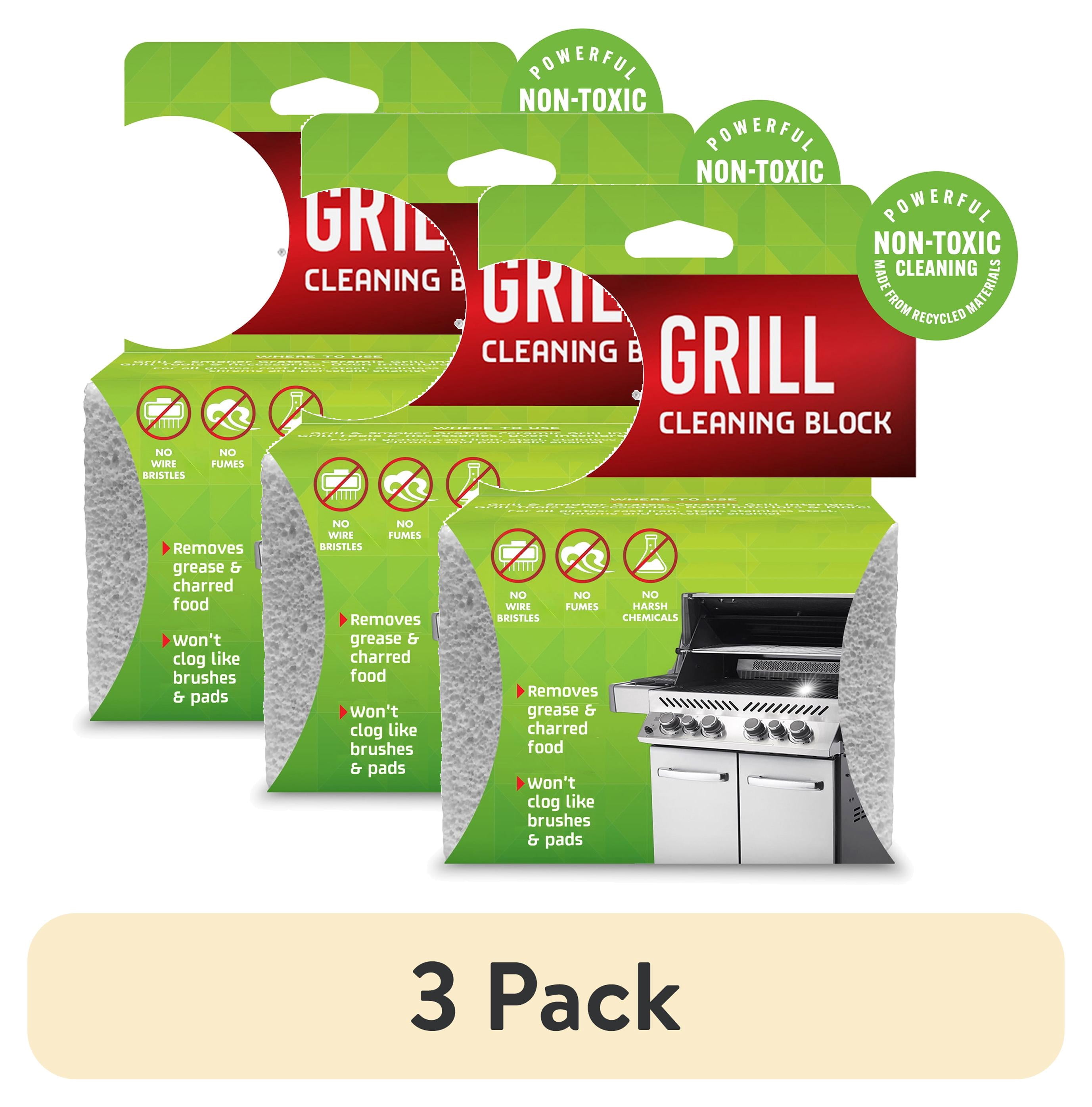 (3 pack) EarthStone Grill Cleaning Block, the Environmentally Friendly Grill Cleaner, 1-Pack