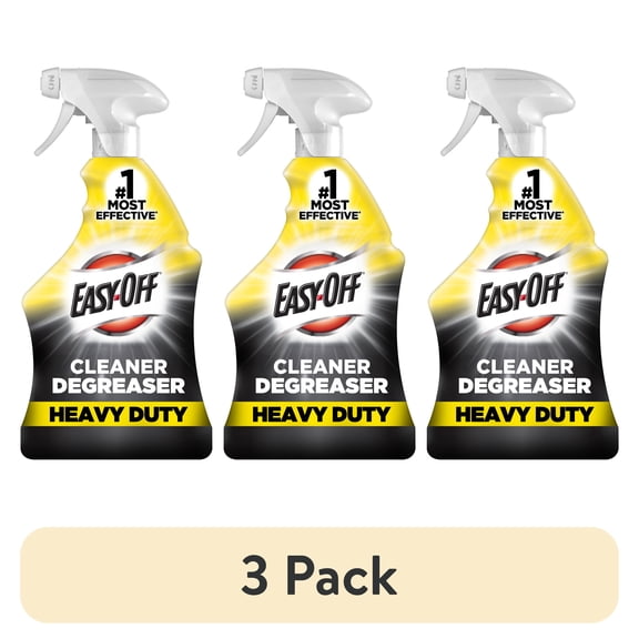 (3 pack) Easy-Off Heavy Duty Degreaser, Removes Grease & Grime, For Kitchen, Garage, Outdoor & More 32oz