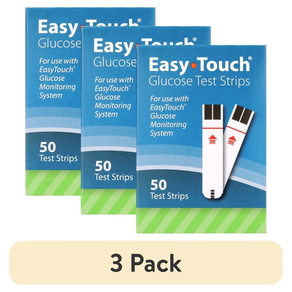 (3 pack) Easy Touch Test Strips  Box of 50