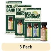 3 pack Eco Bandage Liquid Bandage, Skin Tone & Vibrant Blue, 2-Pack, 0.34 fl oz Each