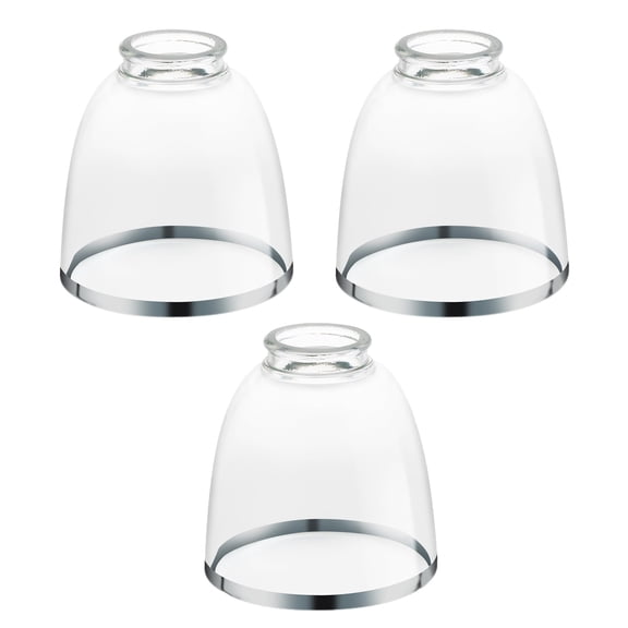 3-pack Edger Glshades Bell Shaped Shade Covers Ceiling Fan Lamp Replacements