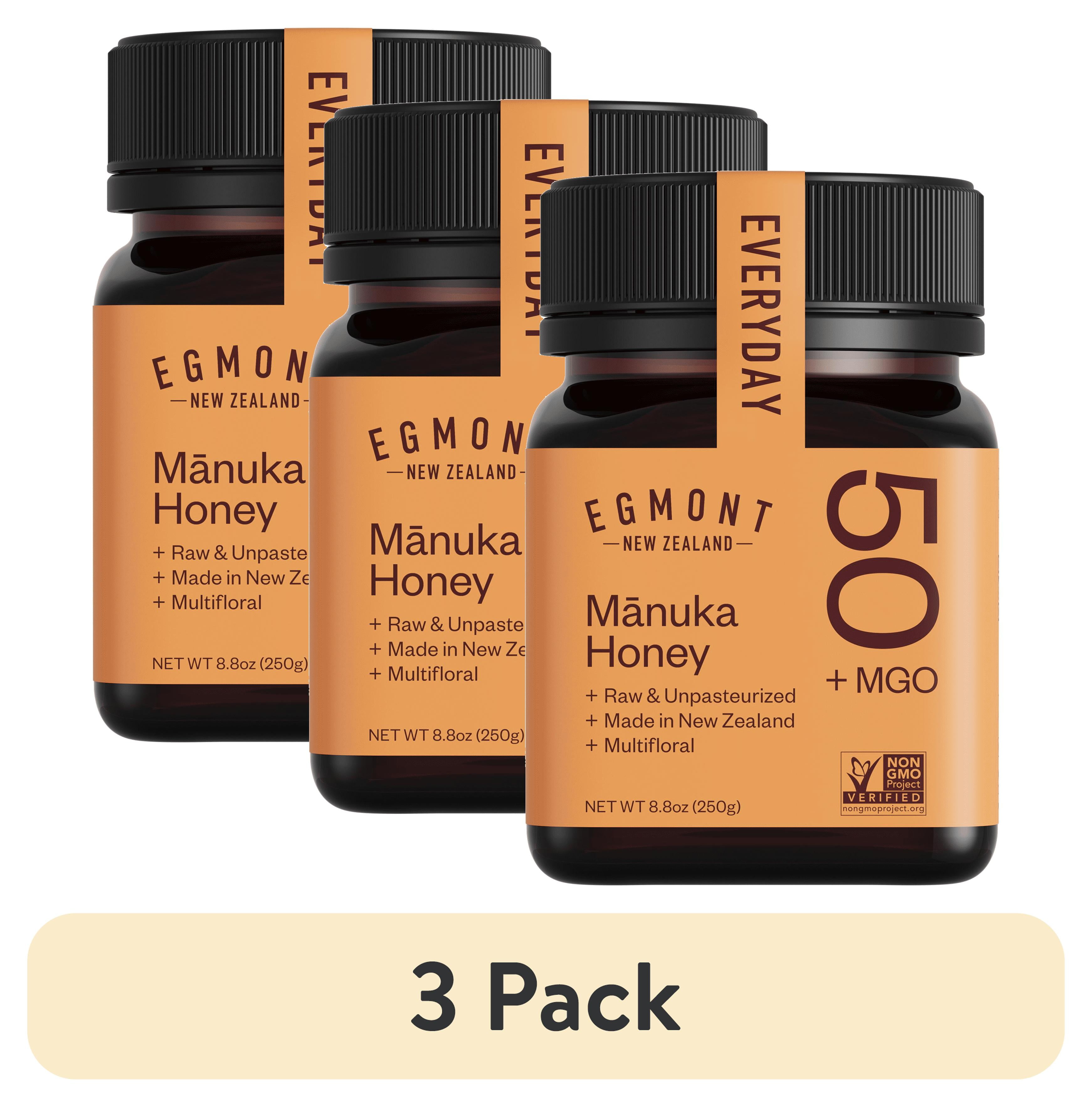3 pack) Egmont Raw Manuka Honey MGO 50+ - 100% Pure New Zealand