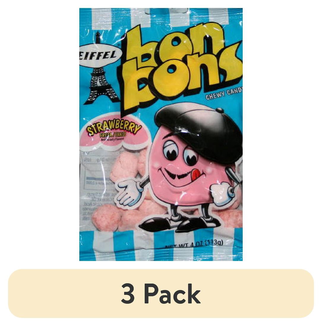 (3 pack) Eiffel Strawberry Bonbon Candy, 4 Oz.
