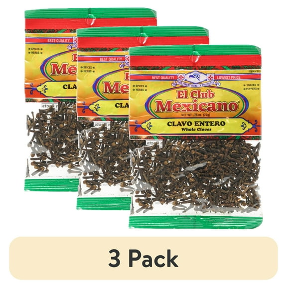 (3 pack) El Club Mexicano Whole Cloves Aromatic and Flavorful Spice