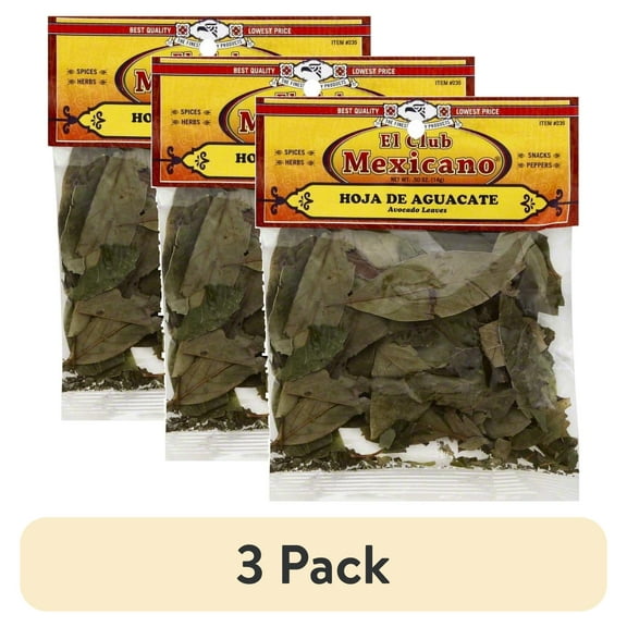 (3 pack) El Club Mexicano Avocado Leaves, 0.5 oz