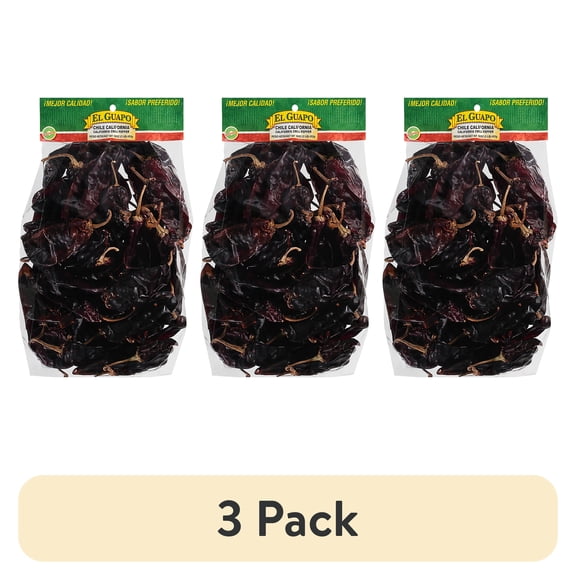 (3 pack) El Guapo Whole California Chili Pods, 16 oz Bag