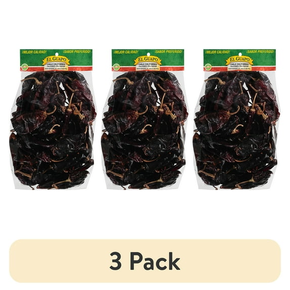 (3 pack) El Guapo Whole California Chili Pods, 16 oz Bag