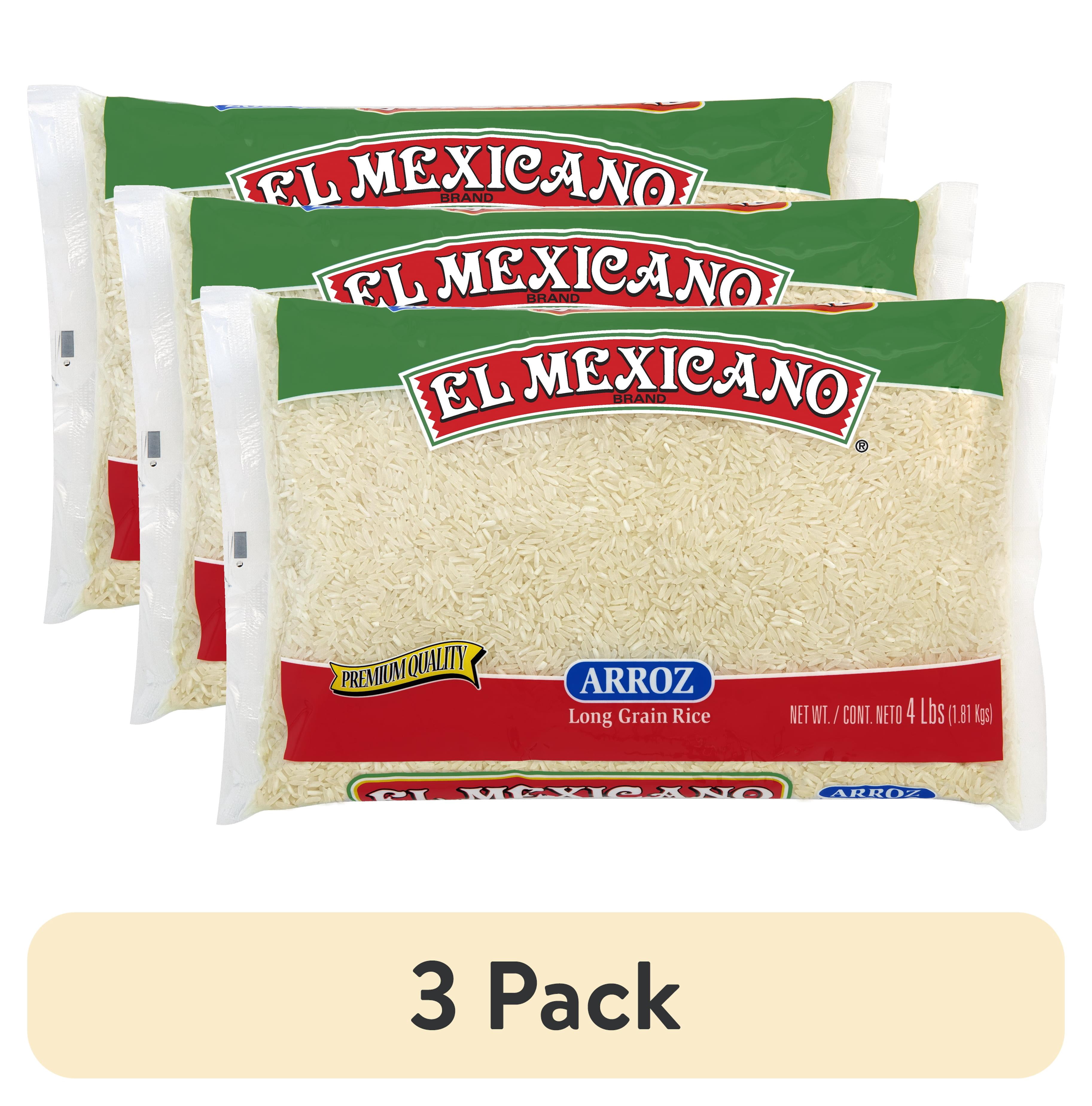 (3 pack) El Mexicano Long Grain Rice, 4 lb Bag