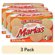 (3 pack) El Mexicano Marias Cookies, 4 Packets of 4.94 oz