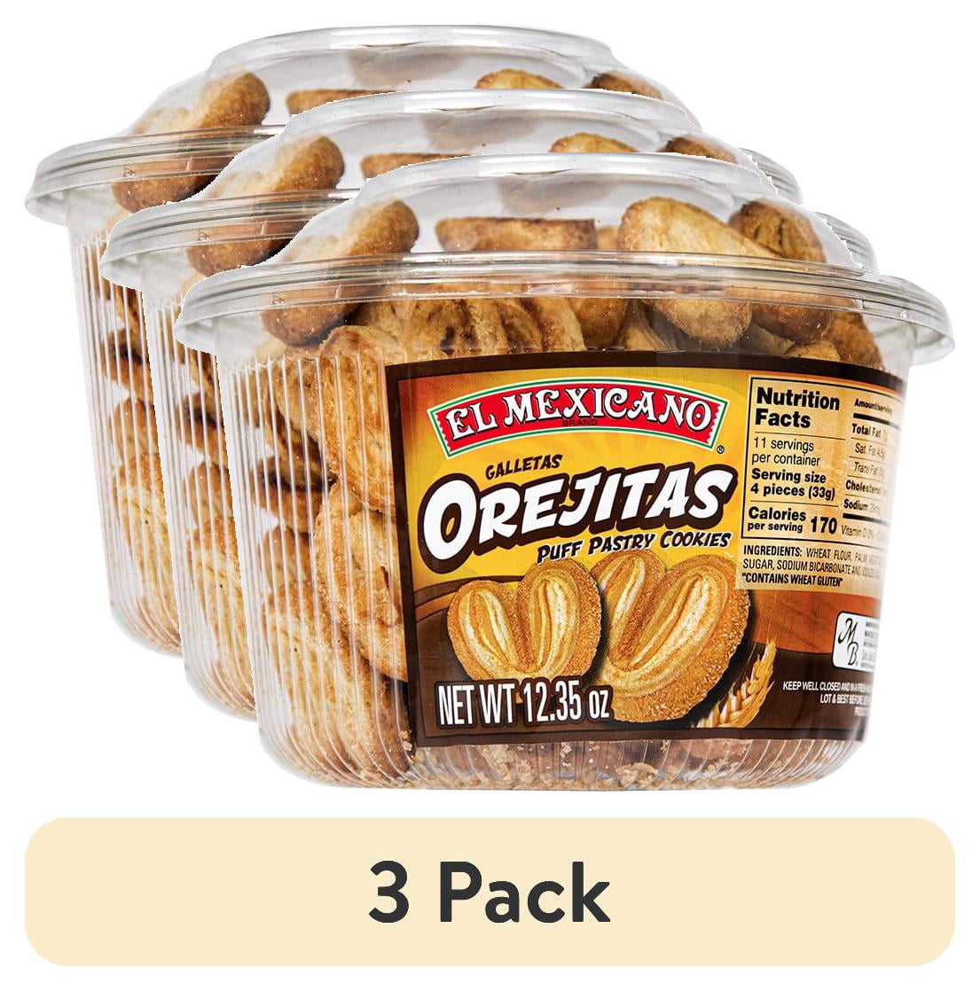 (3 pack) El Mexicano Orejitas, Puff Pastry Cookies, 12.35 oz