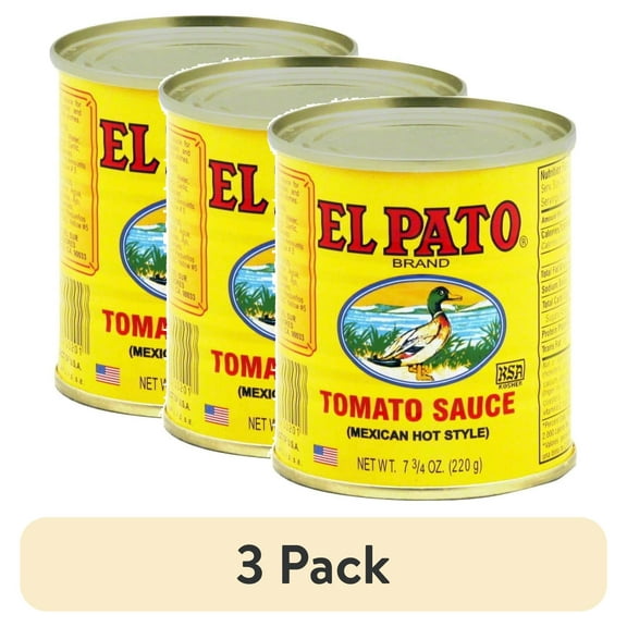 (3 pack) El Pato Mexican Hot Style Tomato Sauce, 7.75 oz