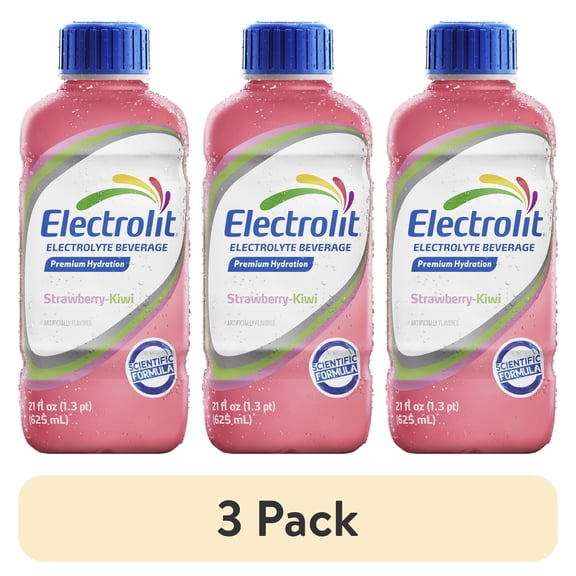 (3 pack) Electrolit Strawberry-Kiwi 21 FL OZ