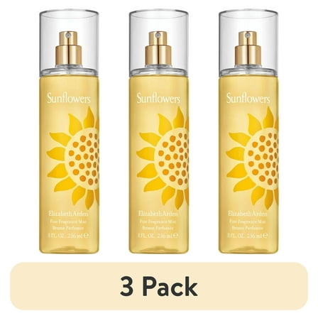 (3 pack) Elizabeth Arden Sunflowers Fine Fragrance Mist, Perfume For Women, 8 Oz