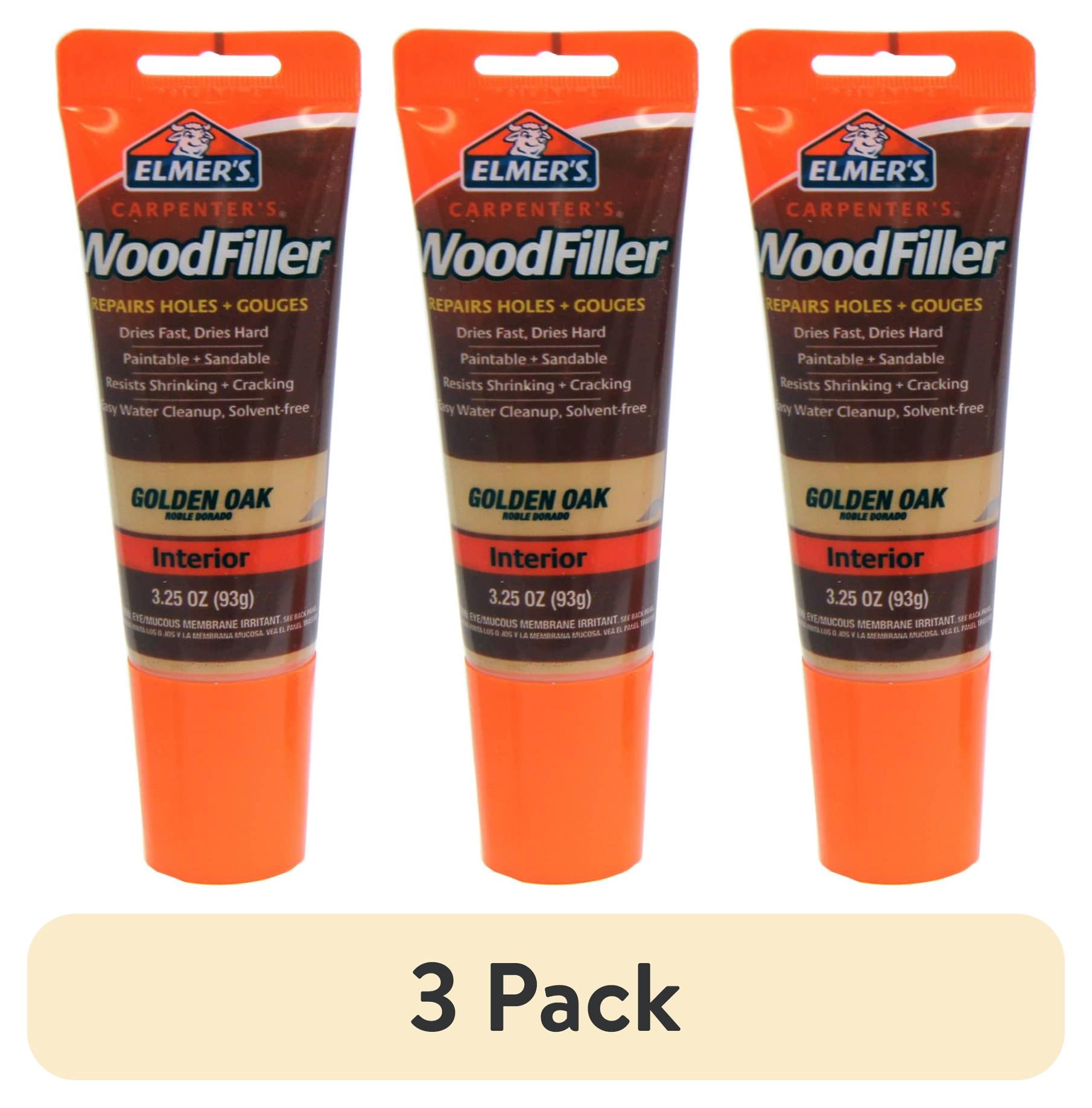 (3 pack) Elmer's Carpenter's Wood Filler, Golden Oak, 3.25 oz, 1 Count ...