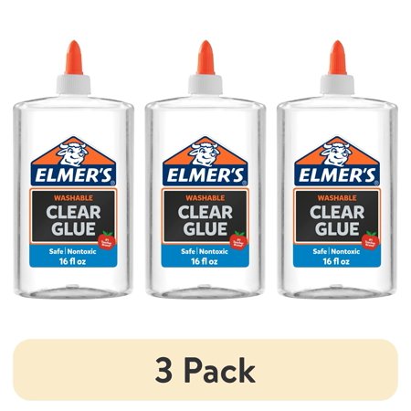 (3 pack) Elmer's 16 Ounce Washable Clear School Glue